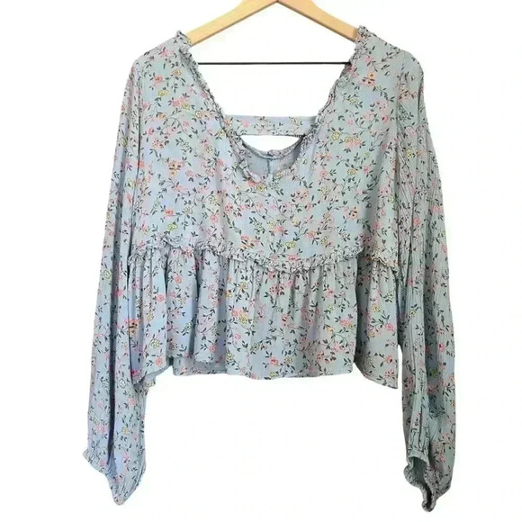 Tops - Floral Babydoll Blouse